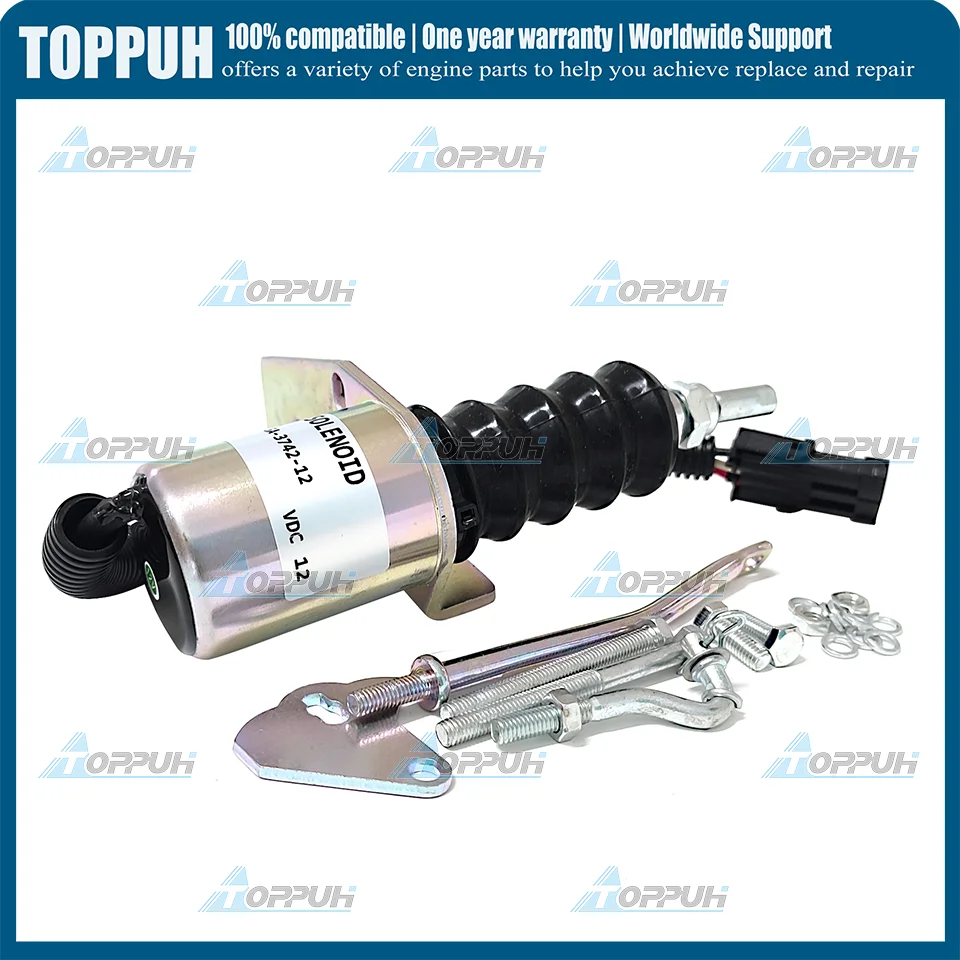 12V Fuel Shutoff Solenoid Valve 3932017 For Deutz Bosch RSV Engine