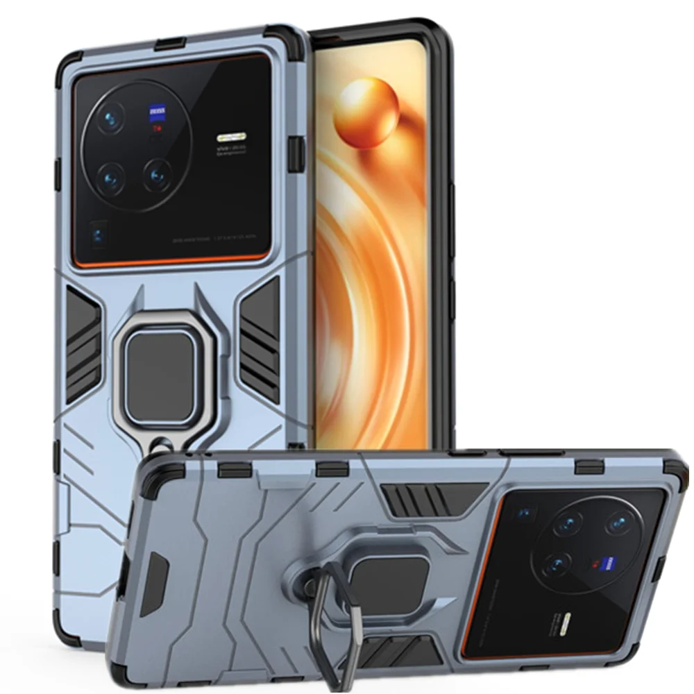 

For vivo X80 Pro Case Luxury Armor Magentic Ring Car Holder Cover For vivoX80 Pro Cover for vivo X80Pro V2185A, V2145 Funda