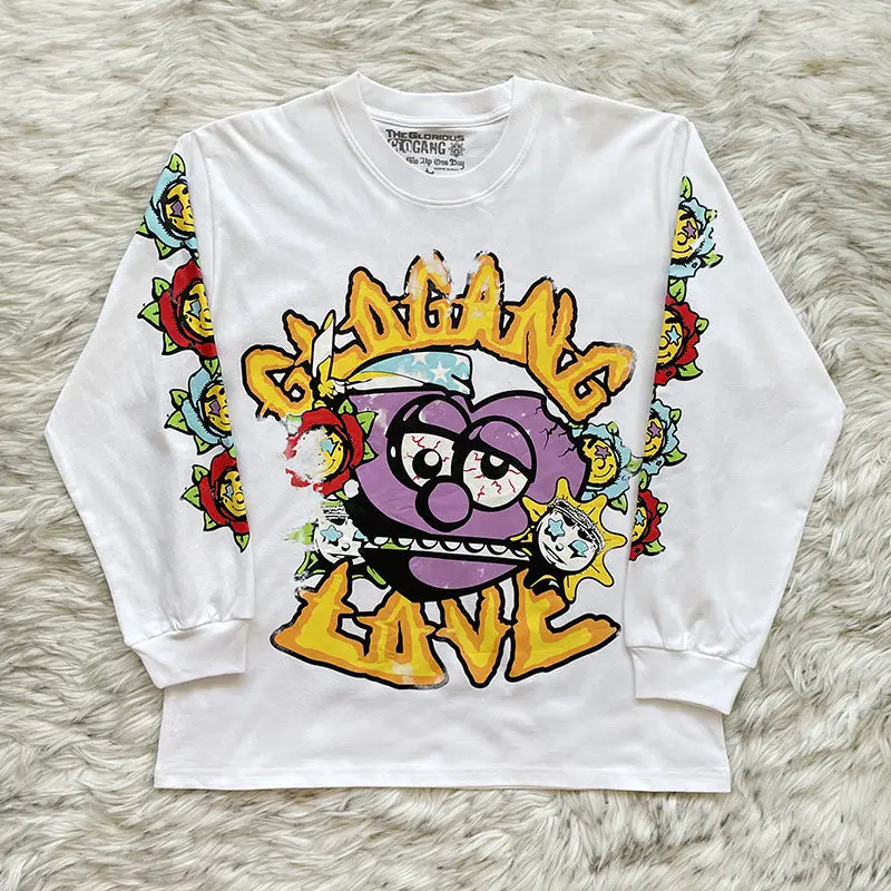 Stylish Glo Gang Printed Cotton Long Sleeve T-shirt for