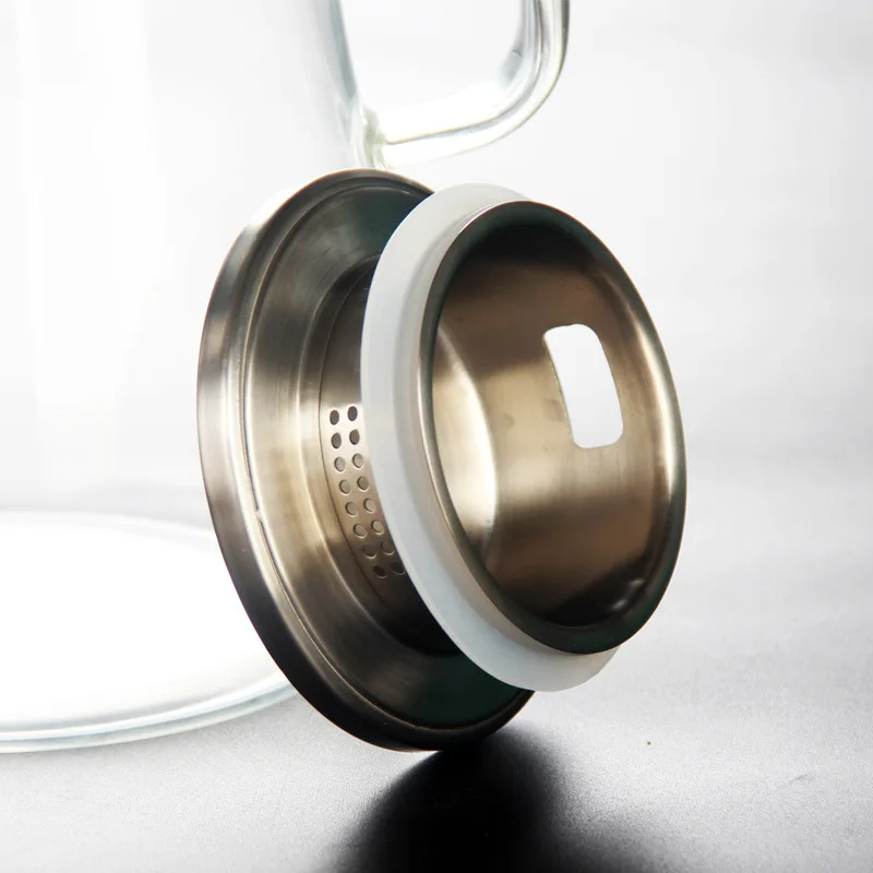 Transparent Heat-Resistant Glass Cold Water Kettle Large Capacity Clear Tea Coffee Pot Flower Tea Set Puer Kettle