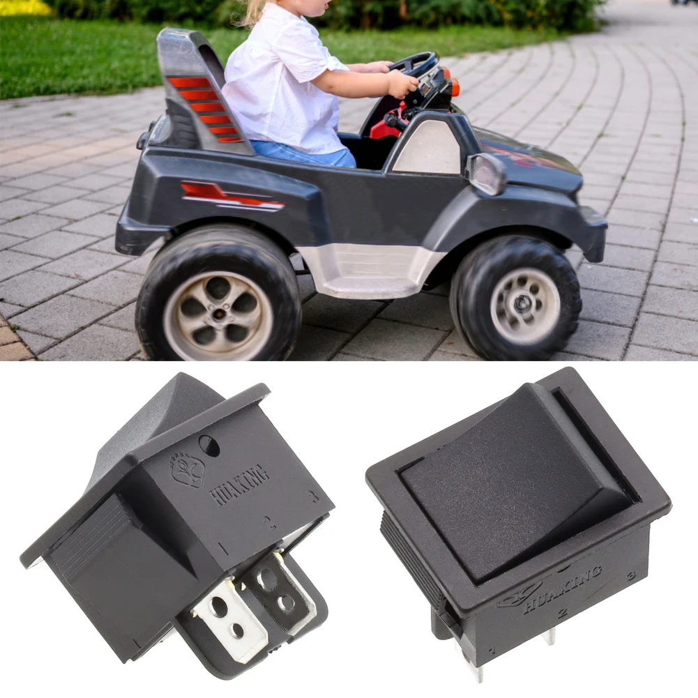 Rocker Foot Switch for 6V and 12V Ride-On Electric Cars Accelerator Pedal Reset Control with 2-Pin Socket Compatibility