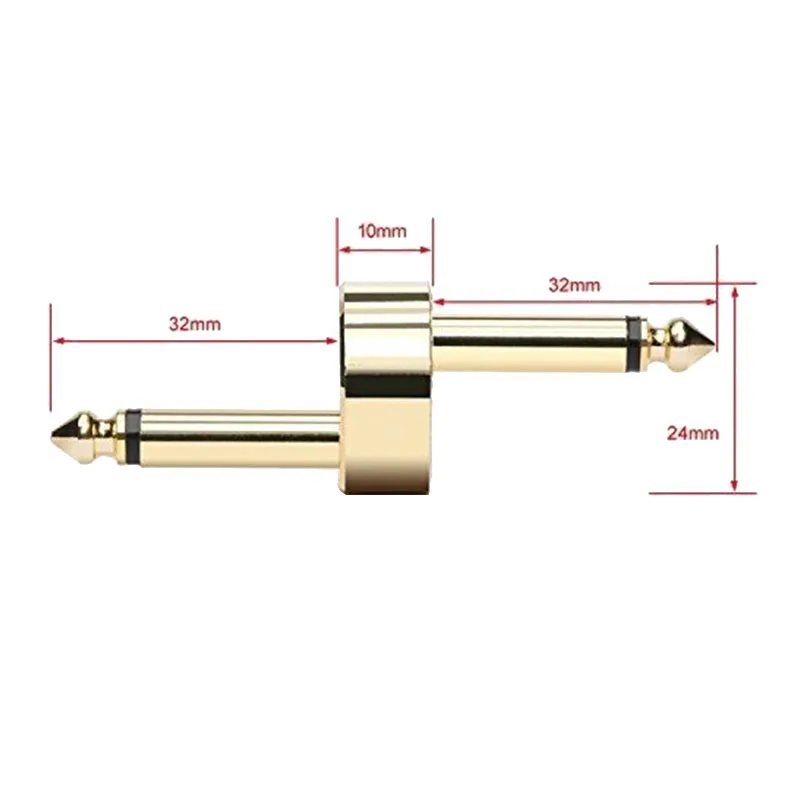 Guitar effect pedal coupler connector 1/4 inch 4PCS accessories connecting head