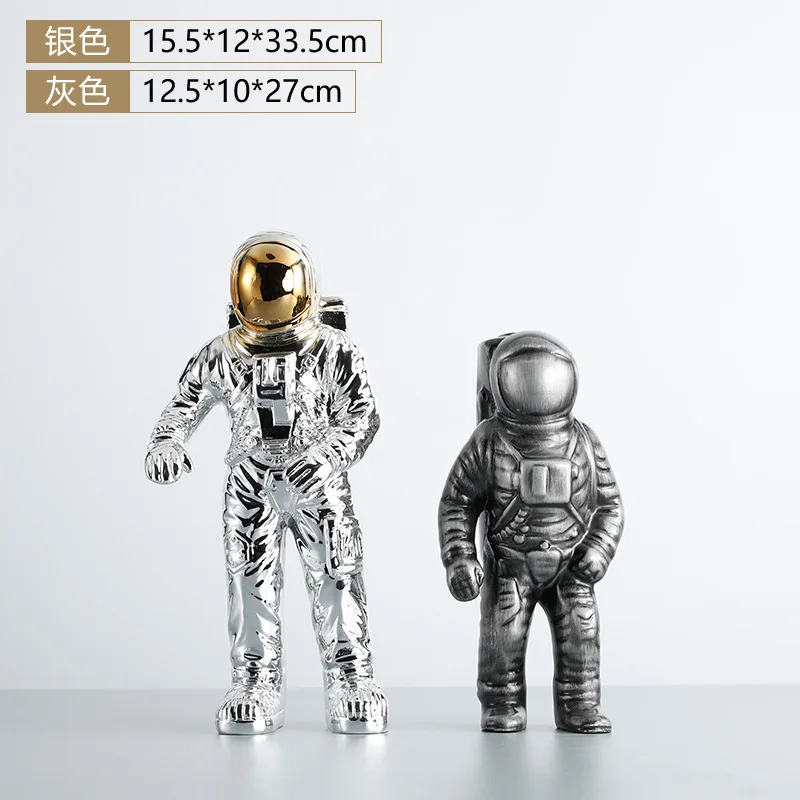 

Electroplating Resin Spaceman Sculpture Nordic Creative Astronaut Ornaments Living Room Home Desktop Decorations Children Gifts