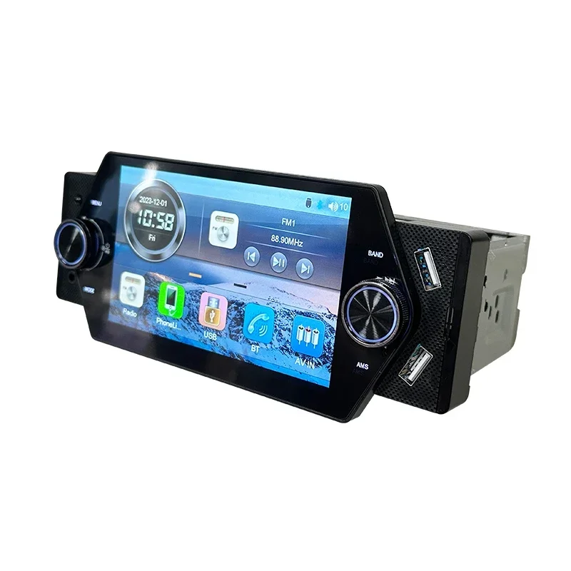 Universal 5inch Car Radio Player 1Din Car Mp5 Player Android Auto + Carplay Stereo Radio RCA Audio FM BT Mirror Link
