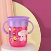 360 Rotated Cartoon Baby Learning Drinking Cup with Double Handle Flip Lid Leakproof Infants Water Cups Bottle BPA Free 3