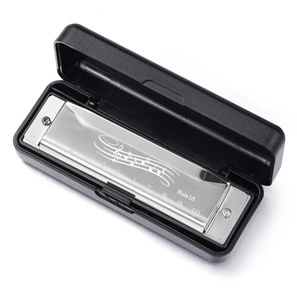10 Holes Key Of C Blues Harmonica Mouth Organ Beginners Educational Gifts Wood-wind Instruments