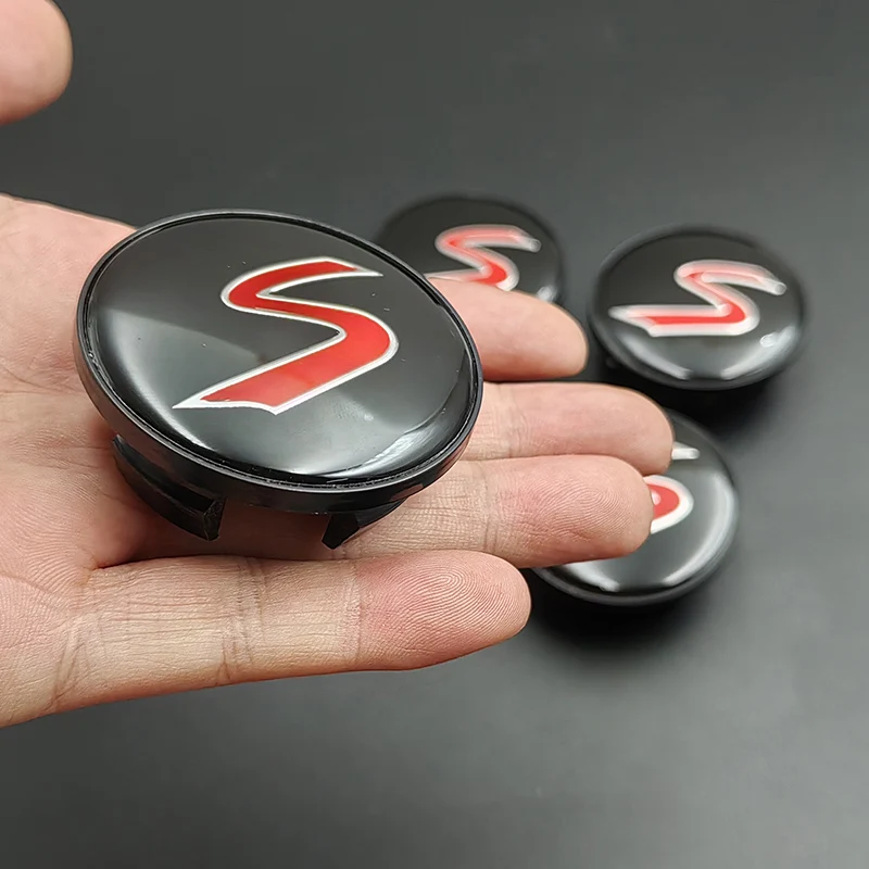 54mm ABS Cooper S Wheel Center Caps Emblem Rims Badge Hub Caps 4pcs For Cooper S R53 R56 F56 Accessories