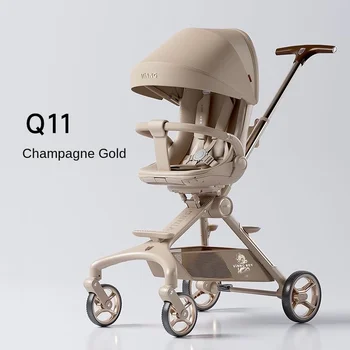 Q11 Newborn Stroller can sit or lie down 0-4 years old Children Lightweight Folding Boardable Travel 360 ° Steering Stroller 1