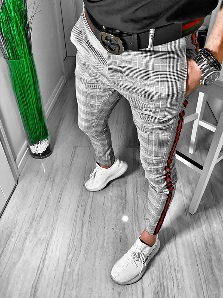 2022 Spring Casual Mid Waist Straight Trousers For Mens New Streetwear