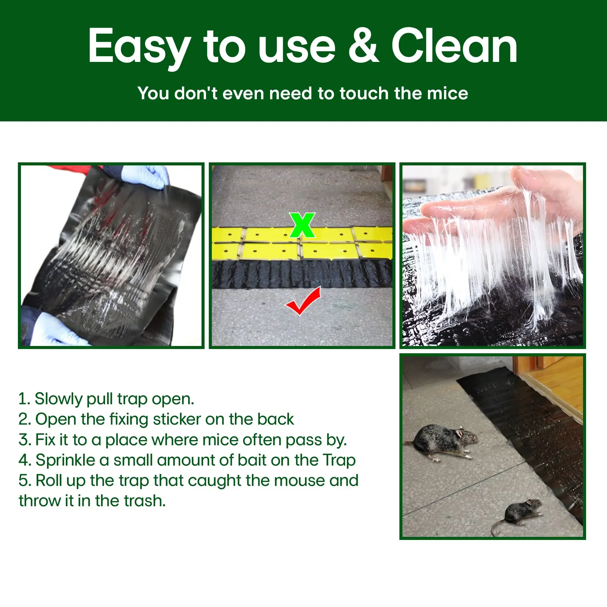 Mouse Trap 60/120CM High Effective Sticky Board Mat Catcher Pest Control