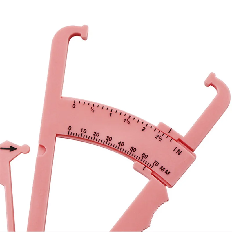 Body Fat Caliper Body Fat Loss Tester Calculator Fitness Clip Fat Measurement Tool Slim Chart Skinfold Test Instrument