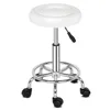 Round Cafe Chairs Stool with Lines Rotation Bar Stool White 1