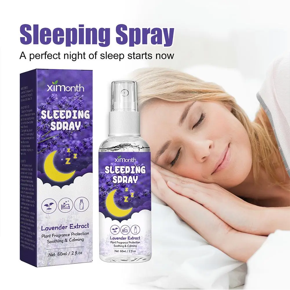 

Lavender Sleep Spray 60ml Aromatherapy Sleep Lavender Vanilla Pillow Mist Sleep Pillow Spray For Room Linen Deep Sleep Spra S1U9