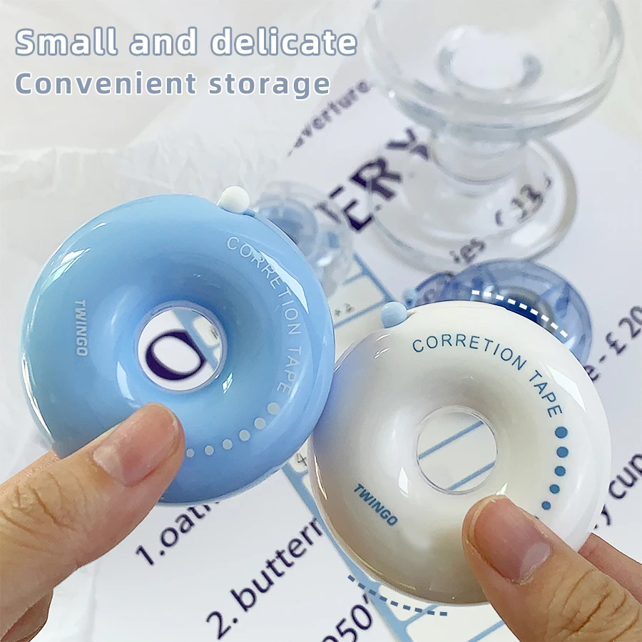 1Pcs Transparent Donut Style Small Correction Tape Altered Tools School Office Stationery Kids Novelty Supplies