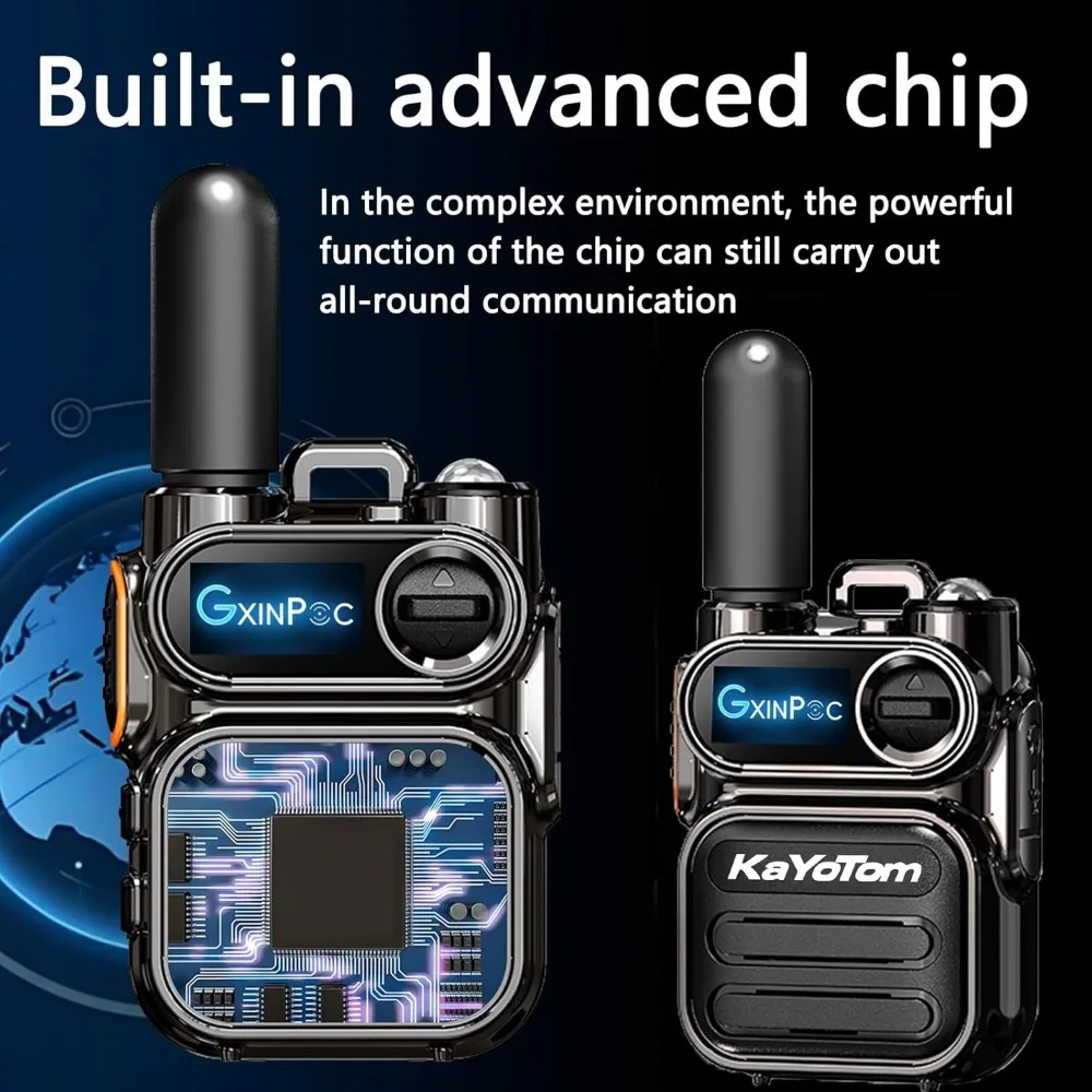 KaYoTom M11 Global Walkie Talkies: 5000-Mile Unlimited Range, Ideal for Family Contact, Hiking & Camping Two-Way Radio 4