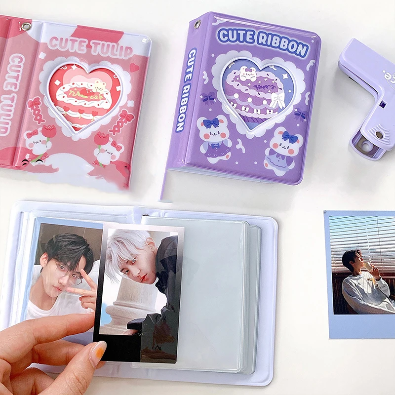 3 Pollici Cartoon Photo Album Lovely Photoward Holder Kpop Idol Chasing Collection Book Cake Bear Printing Instax Mini Album