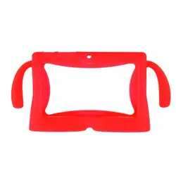 Children's 7 - Inch Shockproof Silicone Tablet Cover - Soft Gel Protector Sleeve for Eleven (Red)