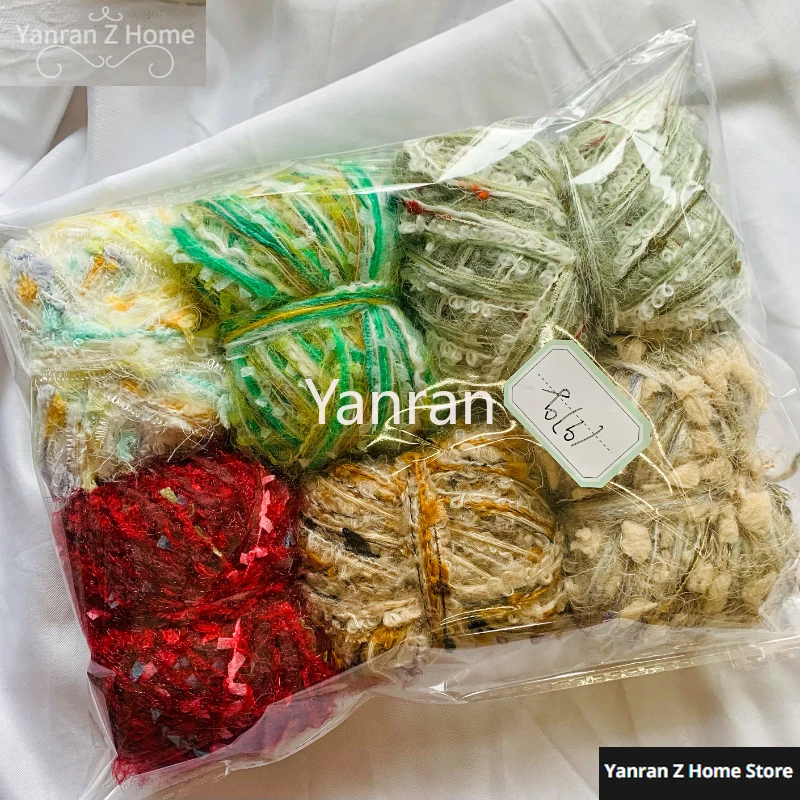 200g/Bag Soft Mohair Yarn Wool Multi-strand Mixed White Cotton Yarn for DIY Crochet Apricot Hook Needle Knitting Velvet Yarn 4