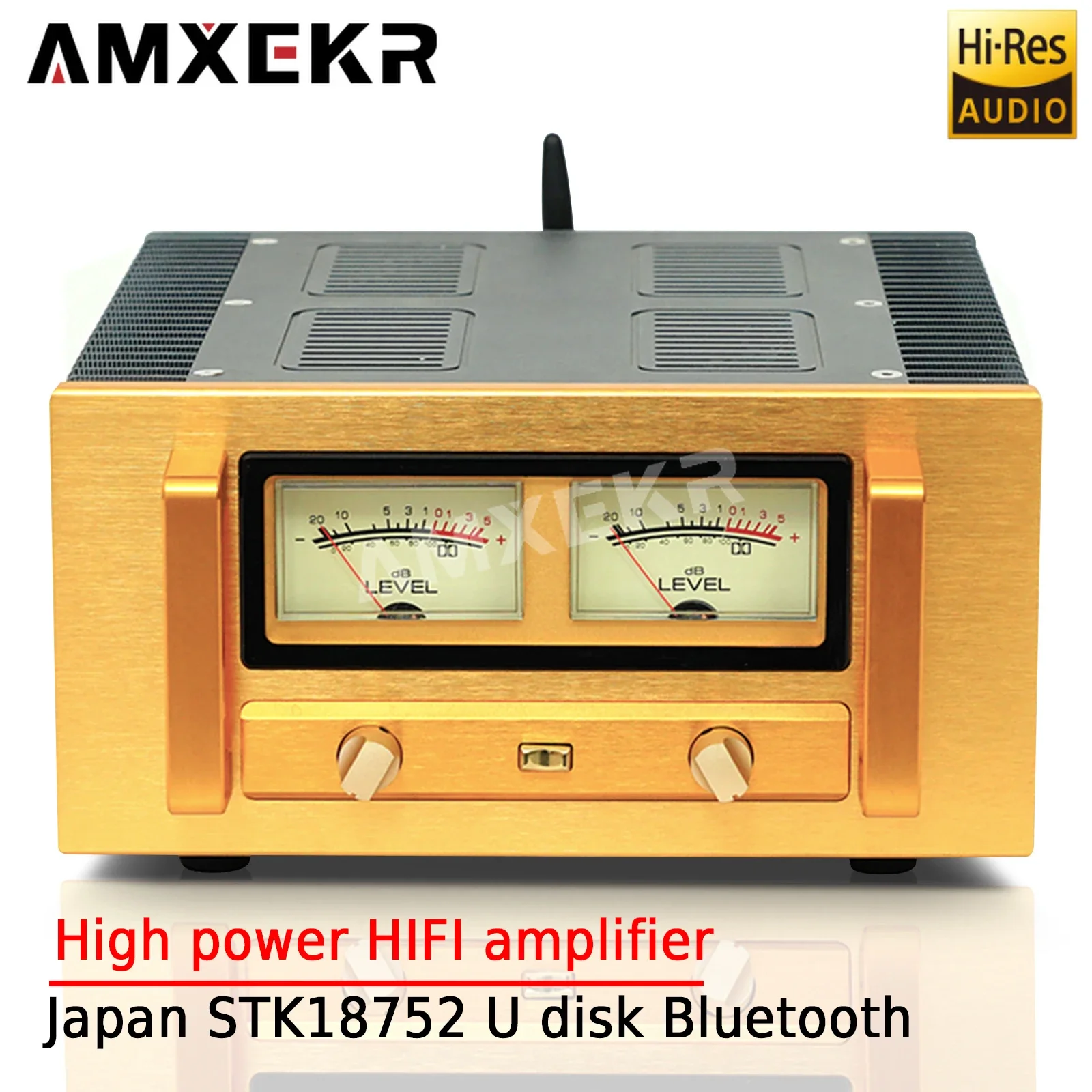

100Wx2 High Power HIFI Amplifier Japan STK18752 Professional Power Amplifier U Disk HD Lossless Wireless Bluetooth