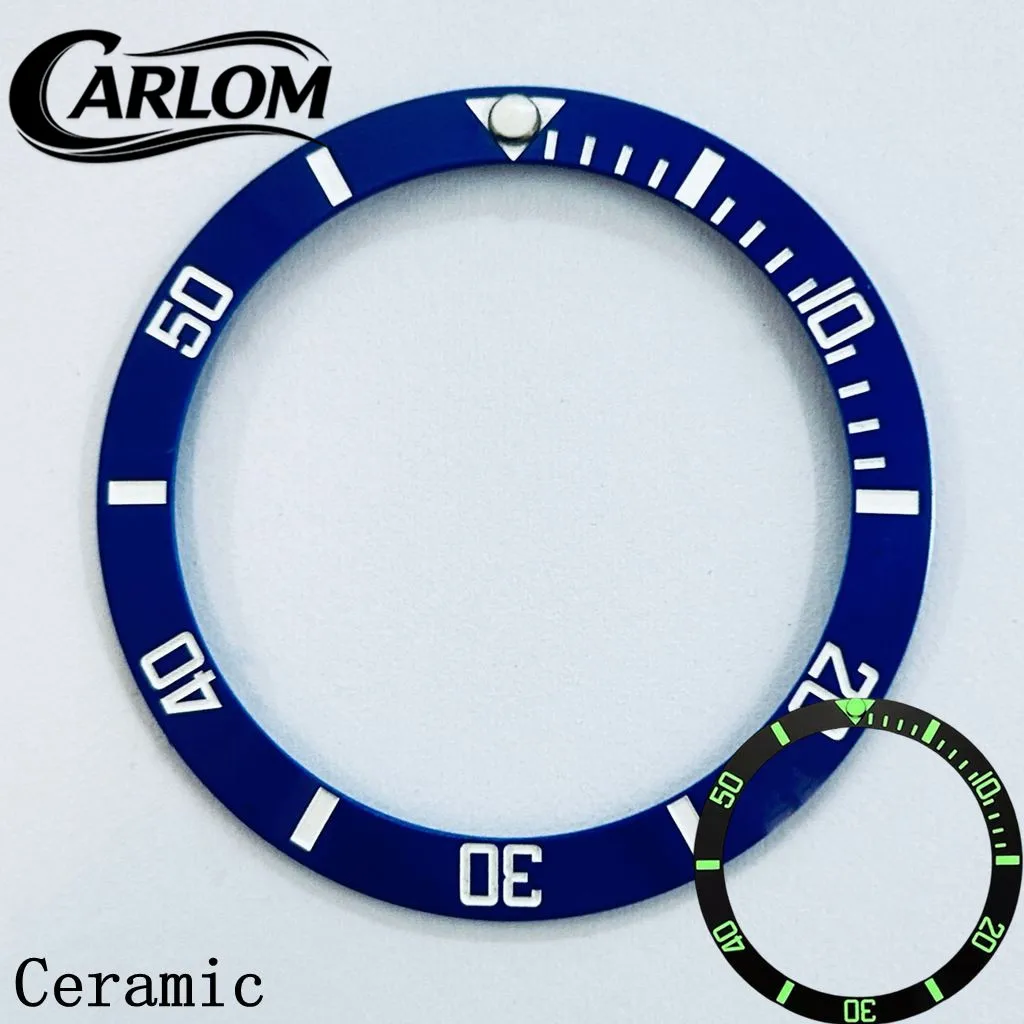 Black Blue Green Gray Ceramic Aluminium Sloping Bezel Insert