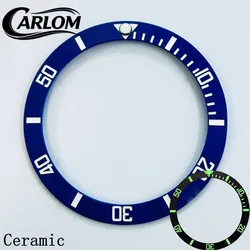 Black Blue Green Gray Ceramic Aluminium Sloping Bezel Insert (Blue - Green Luminous)