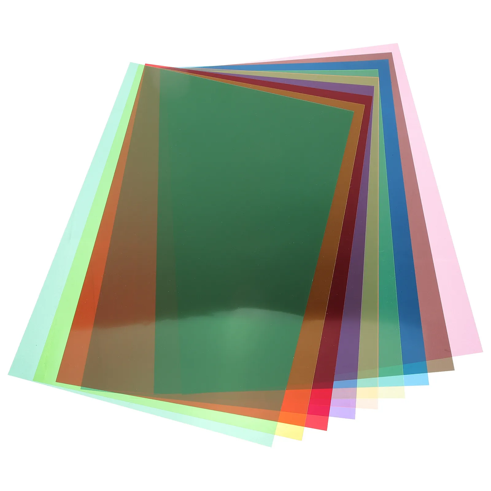 9Pcs 컬러 PVC 라이트 디퓨저 시트 반투명 컬러 젤 필름 사진 무대 파티 조명 컬러 아크릴 시트