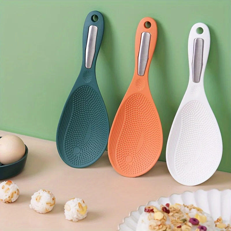 1pc Plastic Rice Shovel Non-stick Rice Cooker Non-stick Spoon Household Spoon for Beating
