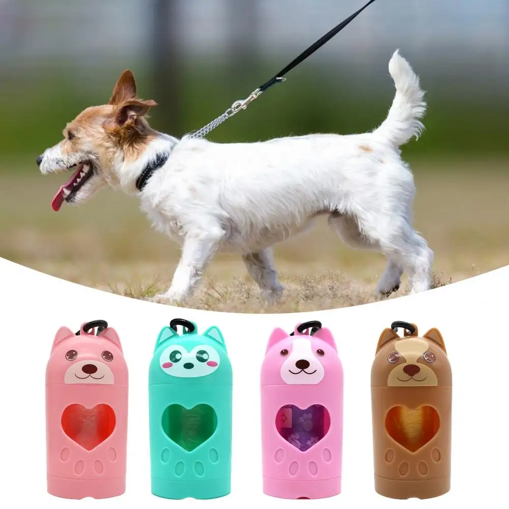 Dog Poop Bag Holder Pet Picker Bottom Opening Pet Picker Poop Dispenser with Carabiner For Outdoor Travel Hiking Dog Bag Holder