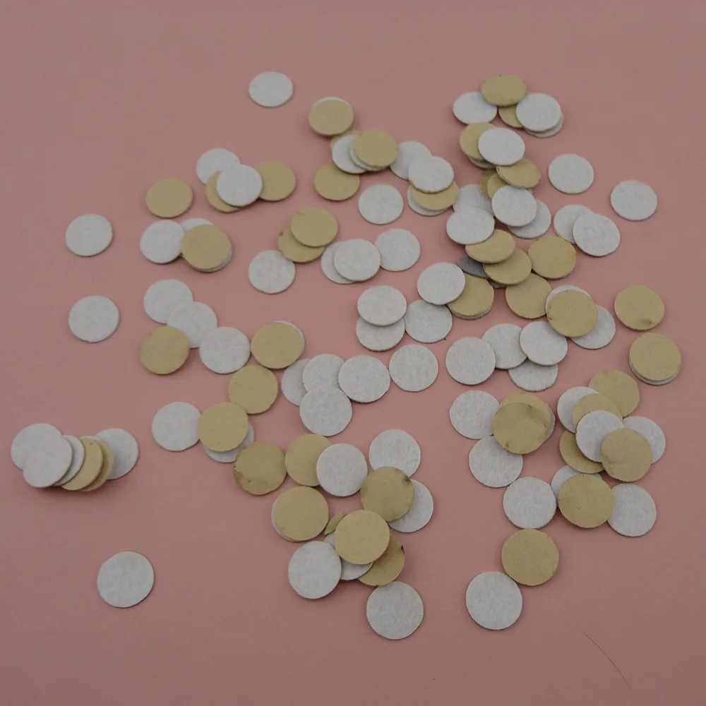 500PCS 10mm 15mm 20mm Black Adhesive Round Felt Pads for Flower brooches'Back Spacers Sticky Non-woven Circles Patches Applique