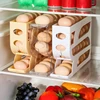 Household Automatic Rolling Egg Storage Box Kitchen Refrigerator Side Door Egg Preservation Rack 30 Egg Boxes 3layer Egg Storage 6