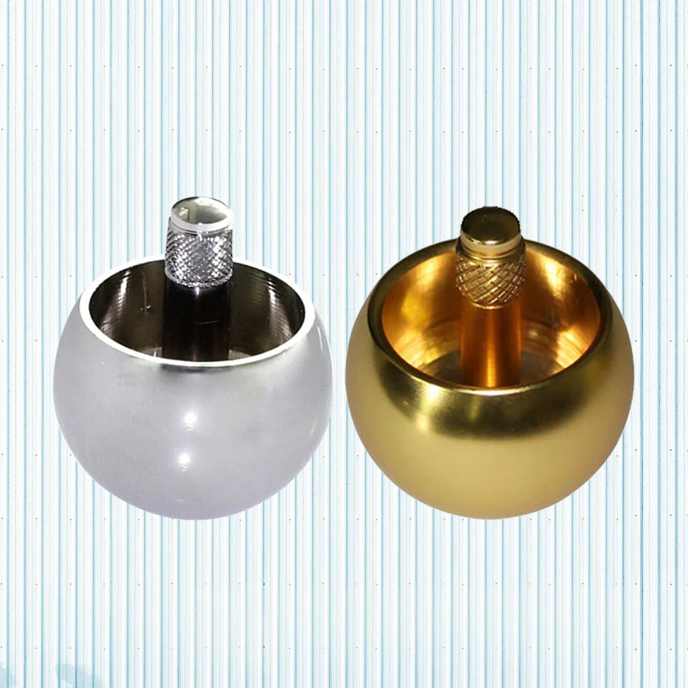 

2pcs Metal Over Toys Stainless Steel Mushroom Gyro Automatic Over Gyro Fingertip Kids Favor Gifts ( Silver+ Golden )
