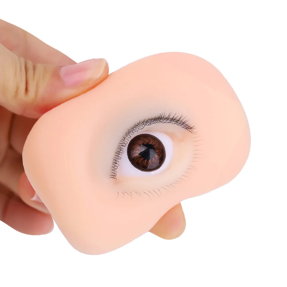 3겹 속눈썹 연습용 마네킹 눈, 속눈썹 메이크업 도구, 속눈썹 연장 트레이닝 도구, 실리콘 화장용 눈 모델