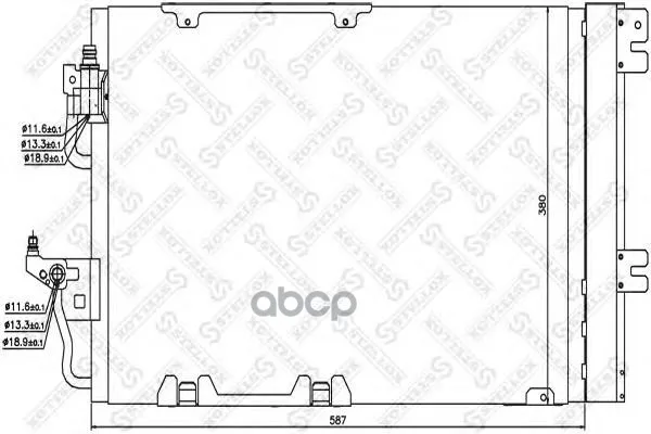 10-45019-SX_=AVA OL5367=GR905593=VL817846 [1850097] !радиатор конд.\ Opel Astra 1.8i 16V АКПП 04 STELLOX арт. 10-45019-SX |