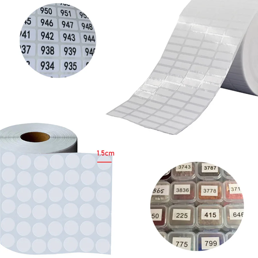 500 1000 sheet square round Classification Label stickers Diamond Painting Tools Diamond Distinguish Storage box