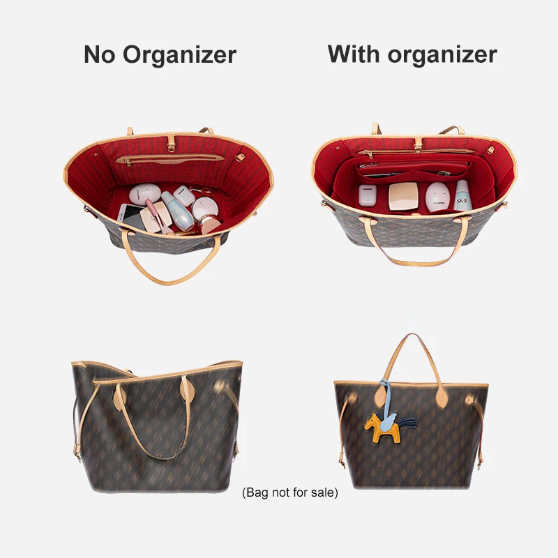 LV Multi Pochett organizador de maquillaje, bolso de mano de tela de  fieltro, bolsa de inserción, monedero interior de viaje, bolsas de  cosméticos portátiles - AliExpress