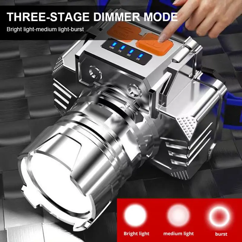 

Головной Светодиодный фонарь, яркий водонепроницаемый Головной фонарь для охоты