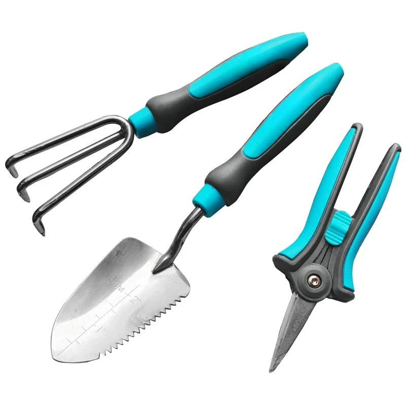 Stainless steel household three-piece set of tools floral scissors garden dill potted planting flowers