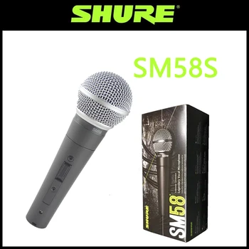 슈어 SM58S 오리지널 전설적인 유선 보컬 다이나믹 마이크, 고품질 전문 DJ 카디오이드 마이크, 노래방 KTV 스위치 포함