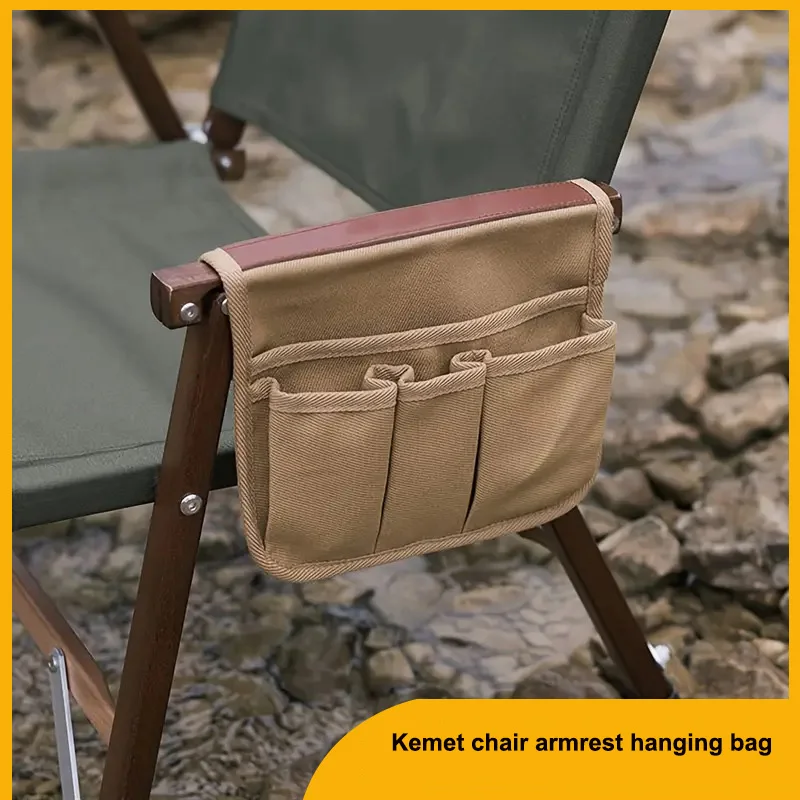 1PC Outdoor Camping Chair Armrest Storage Bags Portable Beach Chair Side Hanging Bags for Fishing Camping Hiking Organizer Pouch