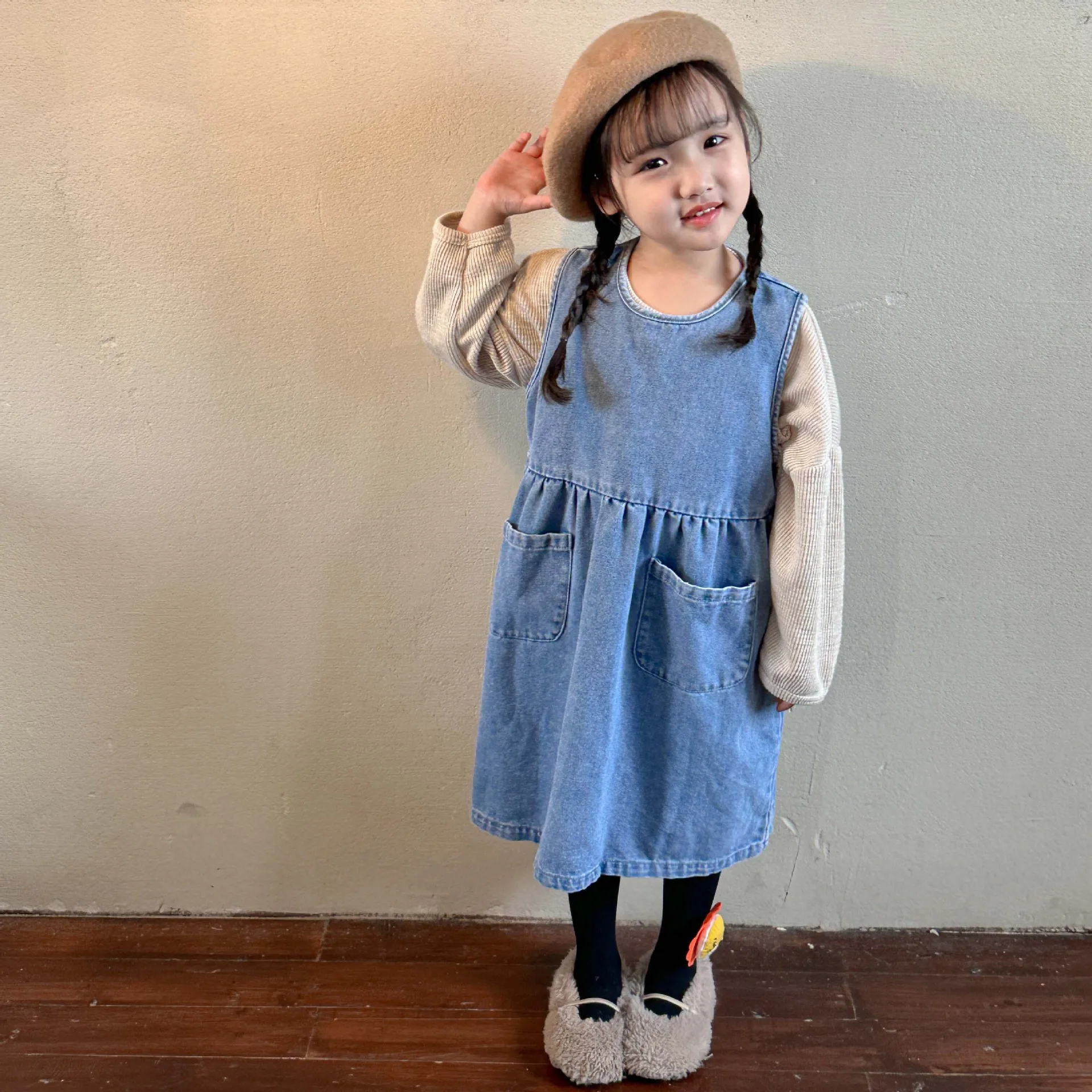 GEORGE, Blue Denim Dress (Girls 12 - 1 8 months) - moon-and-stars-kids -boutique.co.uk