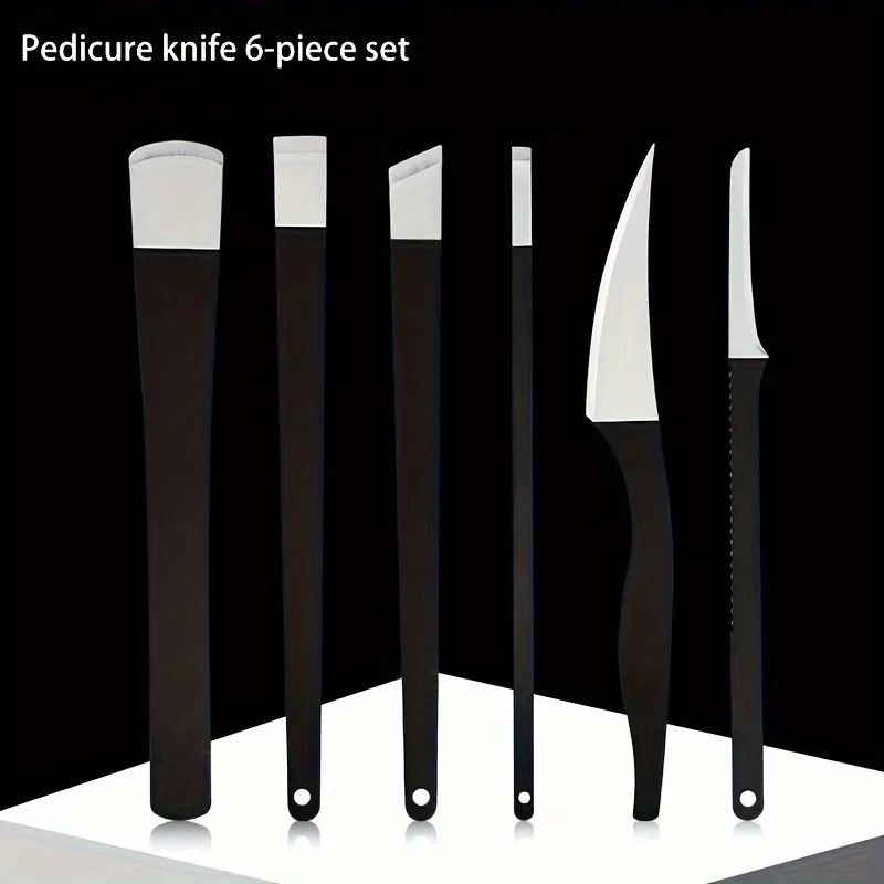 2/6pcs Stainless Steel Foot Care Set Exfoliating Knife Foot Scraper Ingrown Toenail Clippers Dead Skin Remover