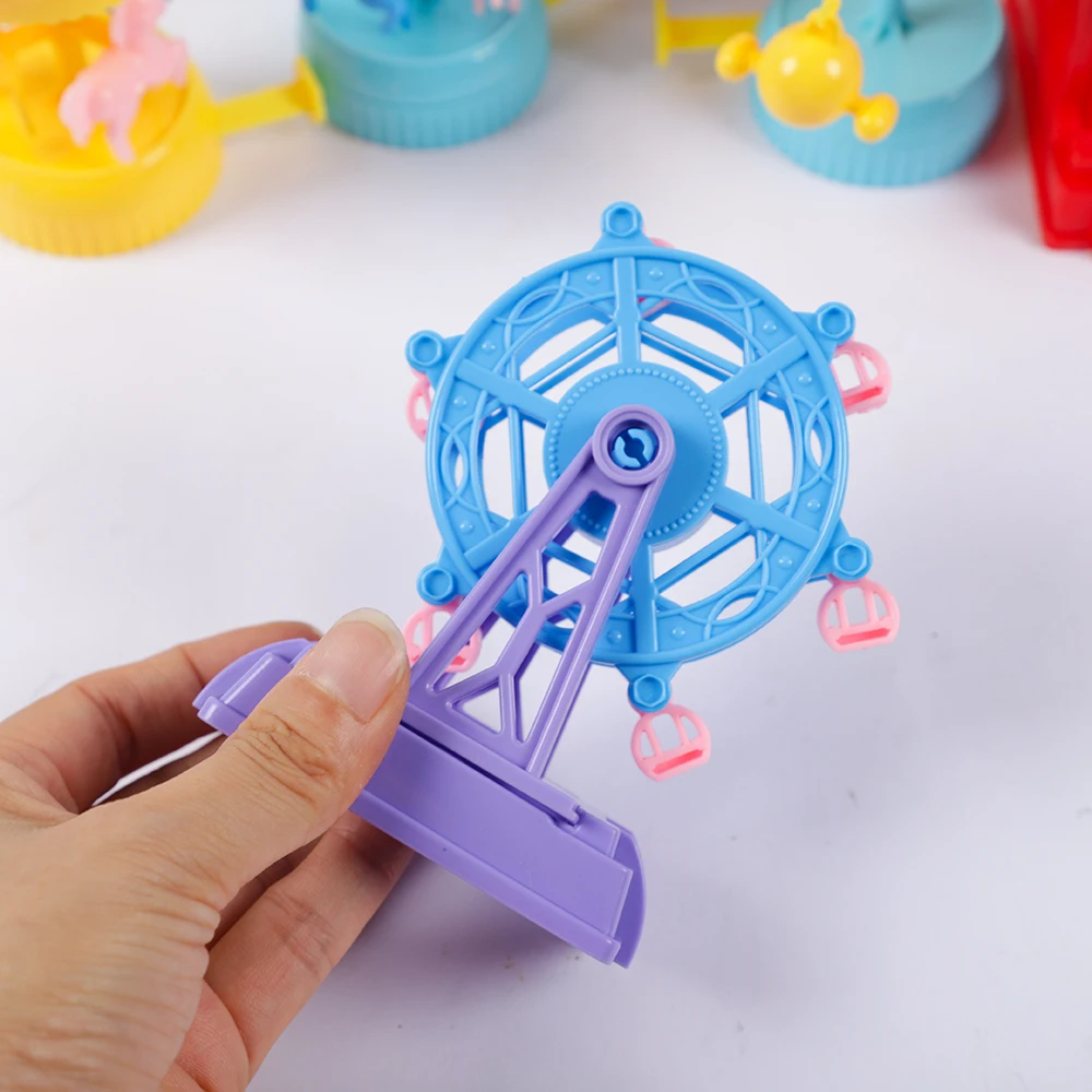 3Pcs Mini Plastic Ferris Wheel Carousel Toys for Kids Birthday Party Favors Baby Shower Christmas Halloween Thanksgiving Gifts