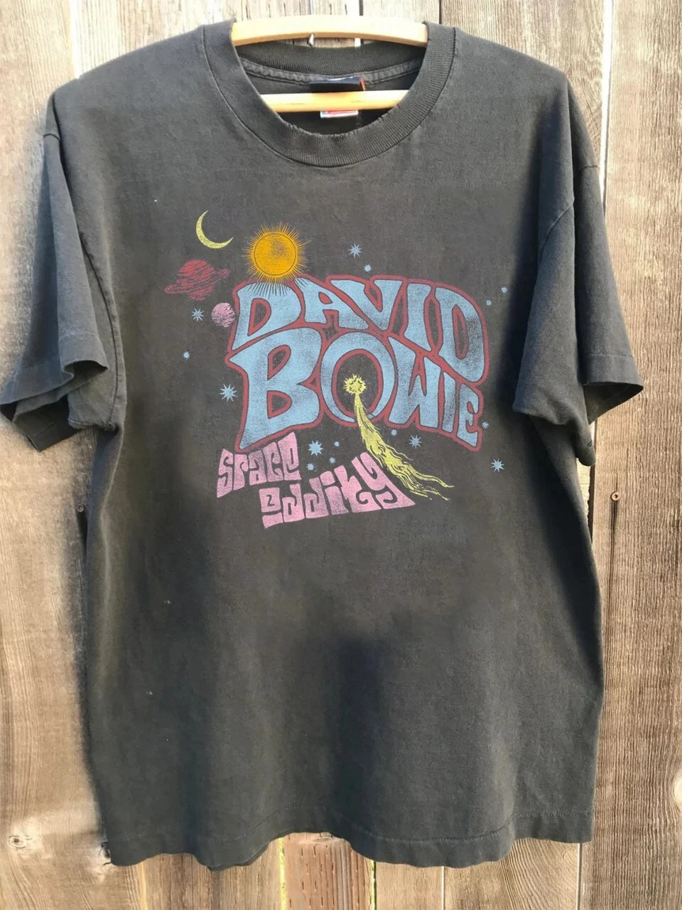 Sommerliches Vintage David Bowie T-Shirt für Damen aus Baumwolle, Atmungsaktiv, Kurzarm, Streetwear, Übergroß, Lässig