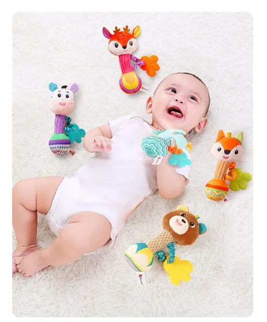 FPVERA Sonajeros para bebés de 0 a 6 meses: sonajeros suaves para bebés de  0 a 6 meses, juguetes sensoriales para recién nacidos, juguetes para bebés