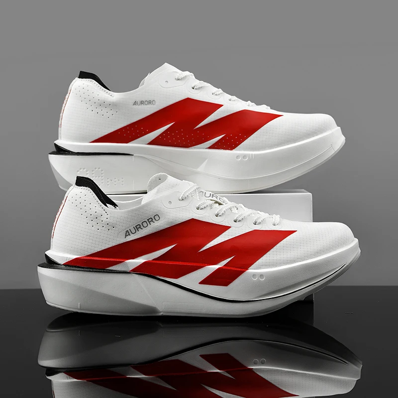 Scarpe da Corsa Sportive da Uomo con Piastra in Carbonio, Sneakers Ammortizzanti per Maratona, Atletica, Allenamento e Camminata Casual - immagine 2