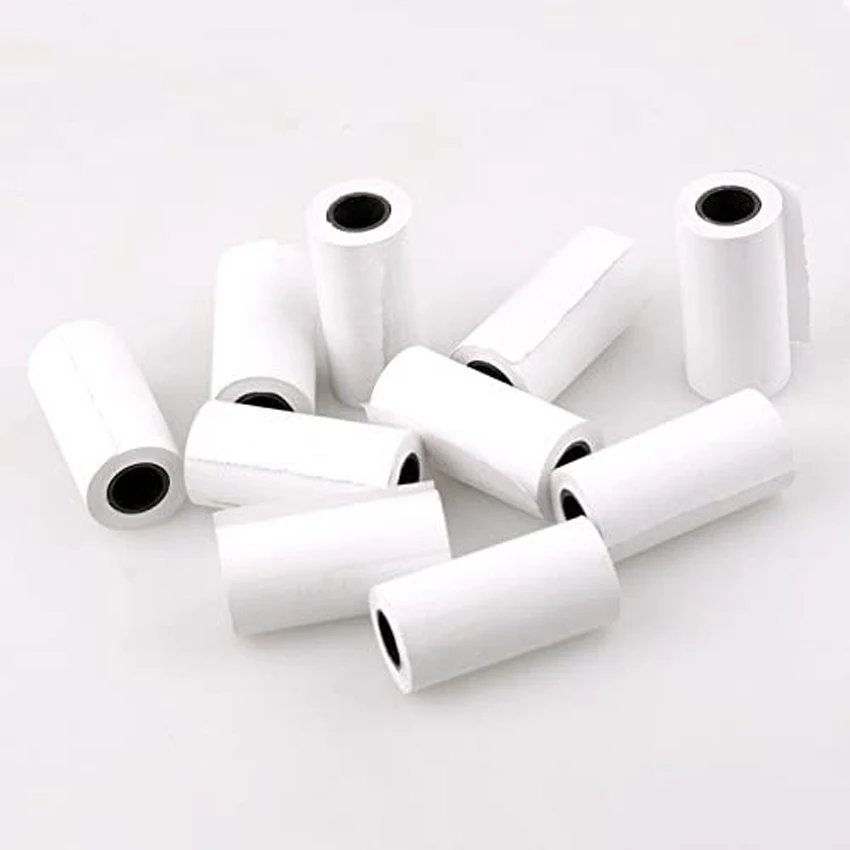 5 Rolls 5.5 Meter Length Thermal Paper Roll 57x30mm Printing Paper Thermal Receipt Roll for Handheld POS Machine