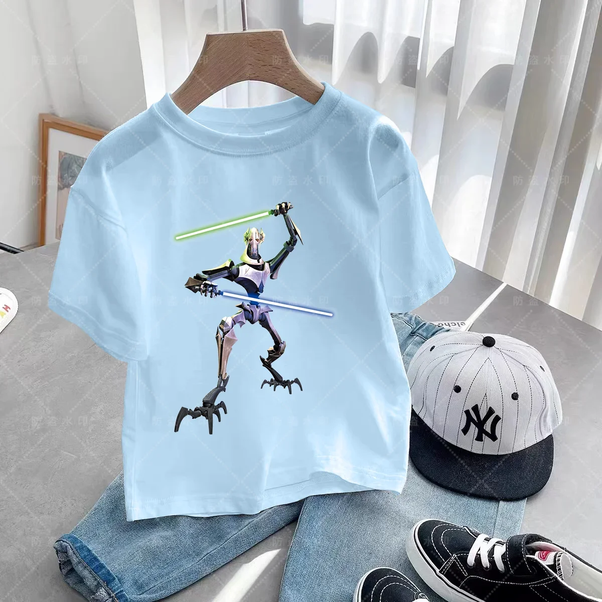 Star Wars Tshirts  Print Disney Darth Vader Kids T Shirt Summer Fashion Cartoons T-shirt Boys Girls Crew Neck Loose Tshirt Top 3