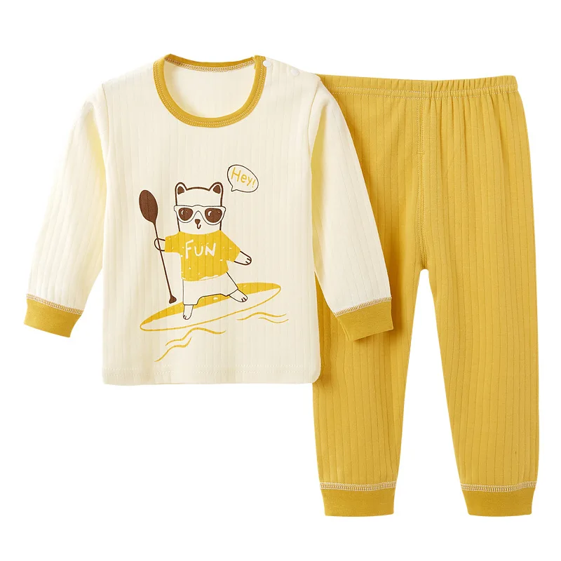 Infant Baby Underwear Set Dragon Cartoon Print Boys Girls Cotton Comfort Soft Children's Suit Homewear Kids Clothes Pajamas