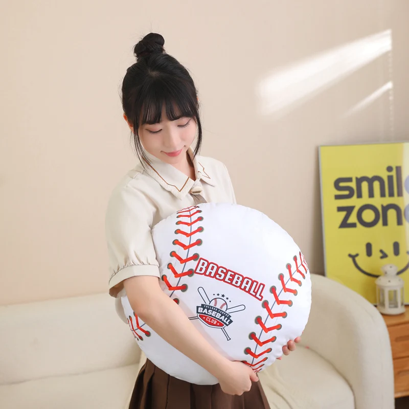 48cm Sports Ball Plush Pillow Stuffed Soft Seat Cushion Decorative Volleyball Rugby Table Tennis Basketball Golf Billiards Gift 4