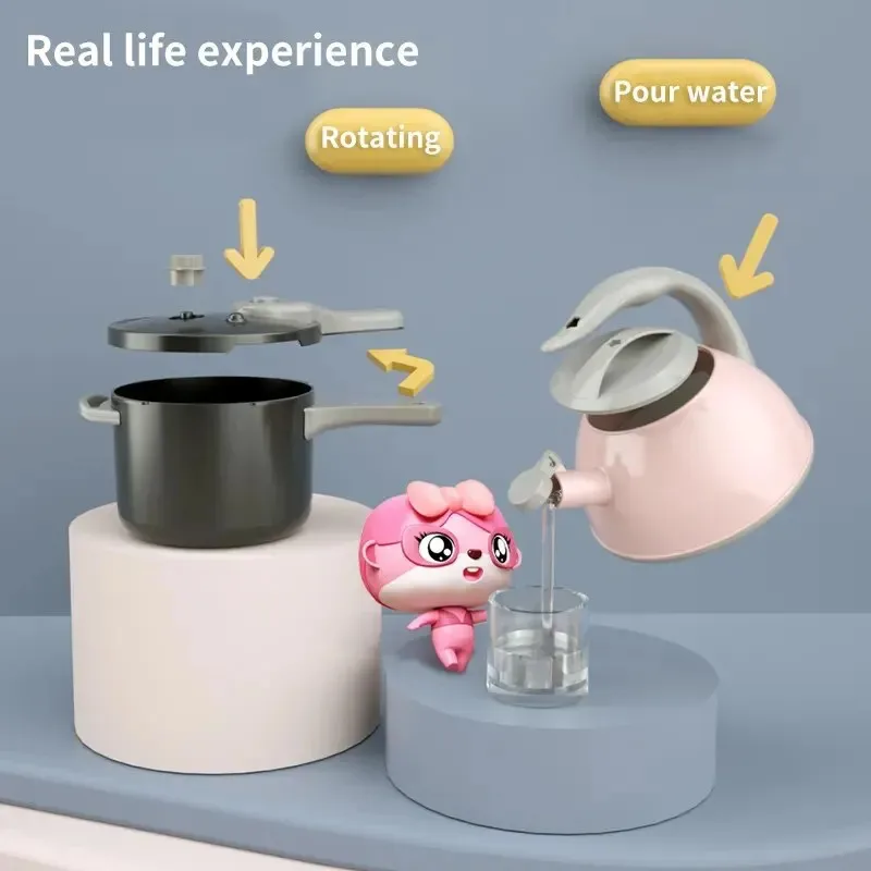 Kids Play Kitchen Set, Pretend Play Cooking Toys Set, Kitchen Toys Playset For Toddlers, Toy Pots And Pans For Kids Kitchen 4